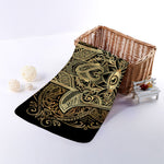Gold Hamsa Hand Print Towel