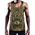 Gold Hamsa Hand Print Men's Workout Tank Top