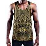 Gold Hamsa Hand Print Training Tank Top