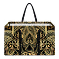 Gold Hamsa Hand Print Utility Tote Bag