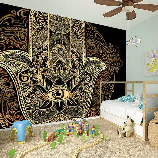Gold Hamsa Hand Print Wall Sticker