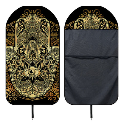 Gold Hamsa Hand Print Waterproof Car Seat Cover