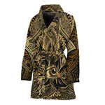Gold Hamsa Hand Print Women's Bathrobe