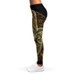 Gold Hamsa Hand Print Women's Leggings