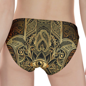 Gold Hamsa Hand Print Women's Panties