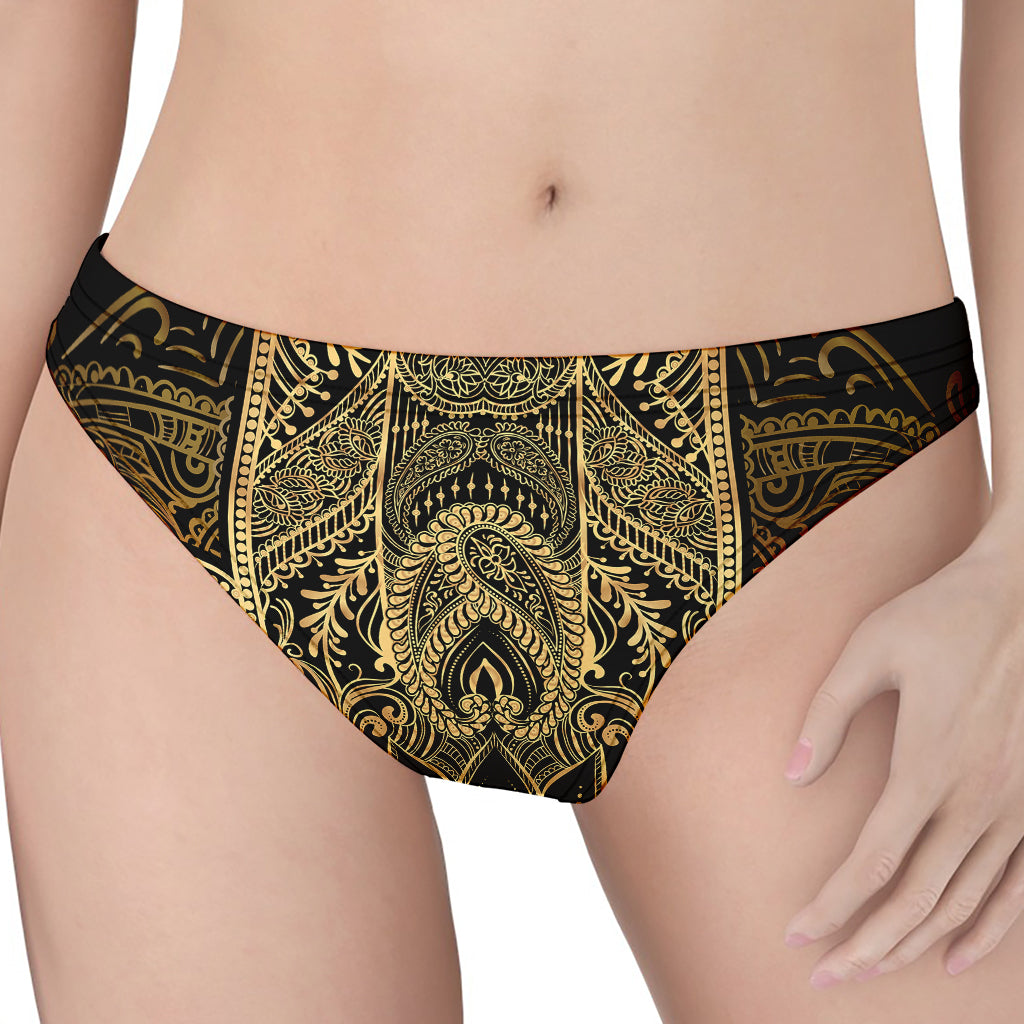 Gold Hamsa Hand Print Women's Thong