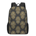 Gold Hamsa Pattern Print 17 Inch Backpack