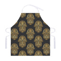 Gold Hamsa Pattern Print Adjustable Apron
