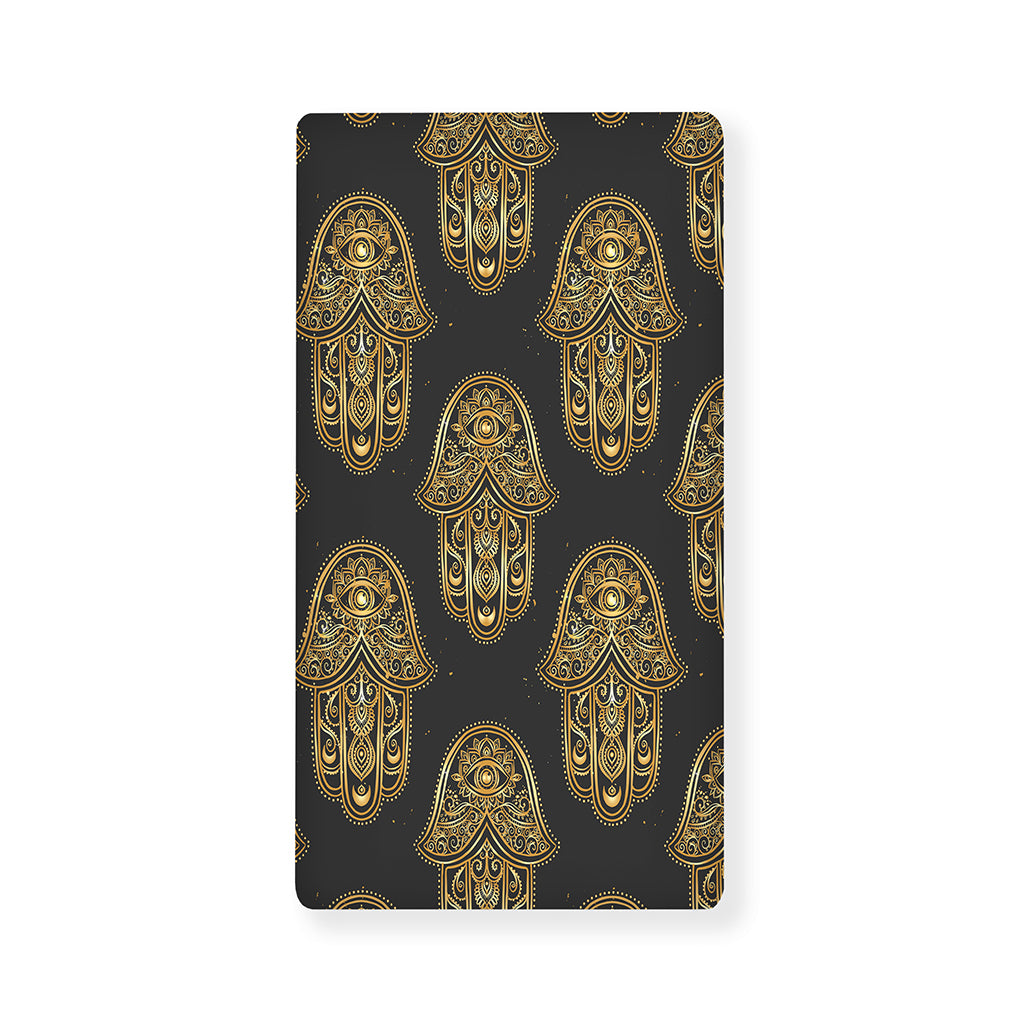 Gold Hamsa Pattern Print Baby Crib Sheet