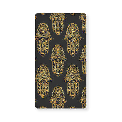 Gold Hamsa Pattern Print Baby Crib Sheet