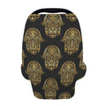 Gold Hamsa Pattern Print Baby Seat Cover