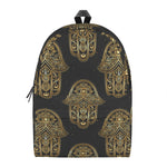 Gold Hamsa Pattern Print Backpack