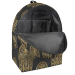 Gold Hamsa Pattern Print Backpack