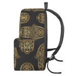 Gold Hamsa Pattern Print Backpack