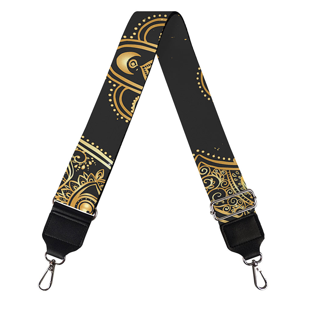 Gold Hamsa Pattern Print Bag Strap
