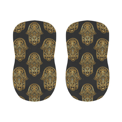 Gold Hamsa Pattern Print Bar Stool Covers