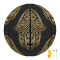 Gold Hamsa Pattern Print Basketball