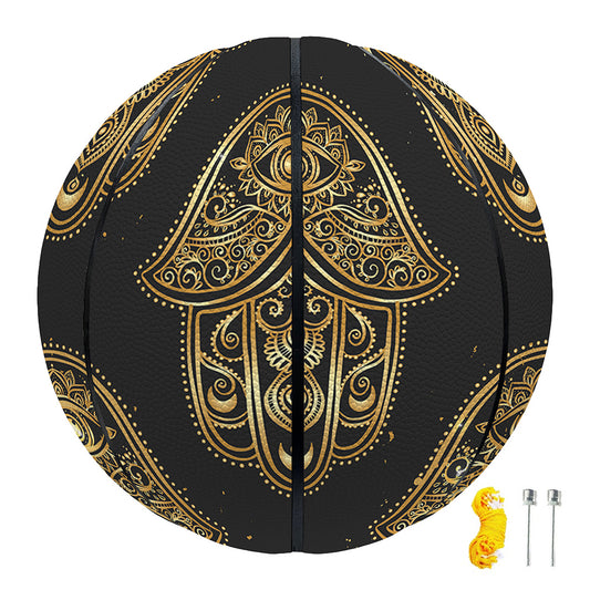 Gold Hamsa Pattern Print Basketball