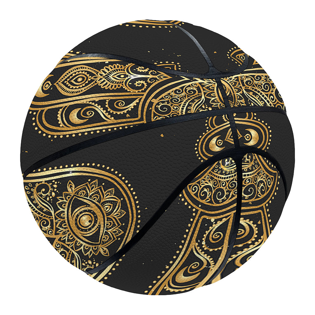 Gold Hamsa Pattern Print Basketball