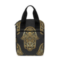 Gold Hamsa Pattern Print Bible Tote Bag