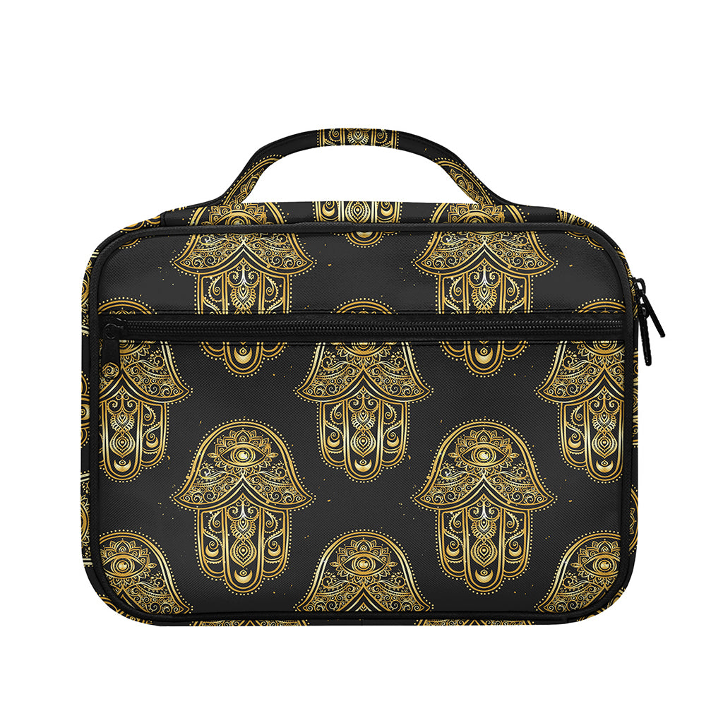 Gold Hamsa Pattern Print Briefcase Bible Bag