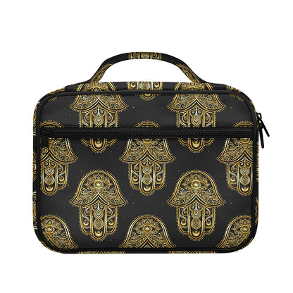 Gold Hamsa Pattern Print Briefcase Bible Bag