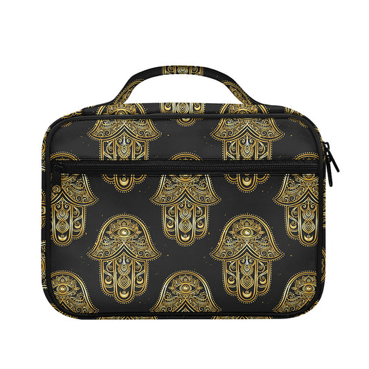 Gold Hamsa Pattern Print Briefcase Bible Bag