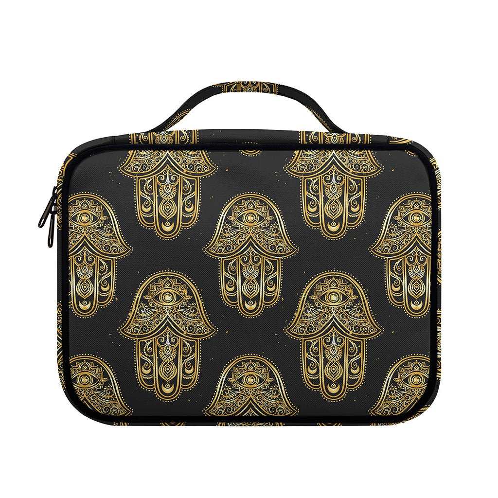 Gold Hamsa Pattern Print Briefcase Bible Bag