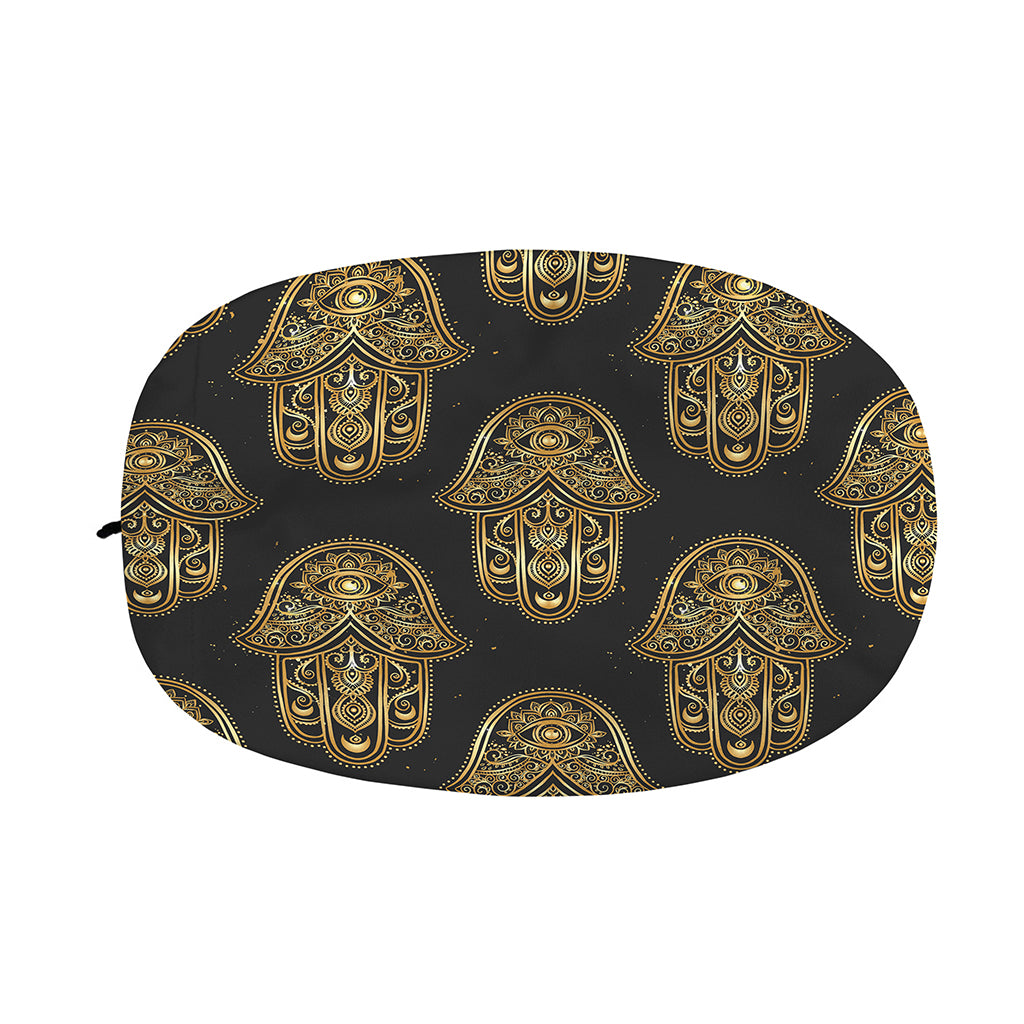 Gold Hamsa Pattern Print Car Side Mirror Covers