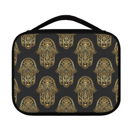 Gold Hamsa Pattern Print Classic Bible Case