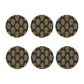 Gold Hamsa Pattern Print Coaster Set