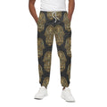 Gold Hamsa Pattern Print Cotton Sweatpants