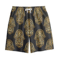 Gold Hamsa Pattern Print Cotton Shorts