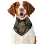 Gold Hamsa Pattern Print Dog Bandana