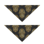 Gold Hamsa Pattern Print Dog Bandana