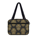 Gold Hamsa Pattern Print Double Strap Bible Bag
