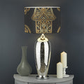 Gold Hamsa Pattern Print Drum Lamp Shade