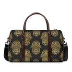 Gold Hamsa Pattern Print Duffle Bag