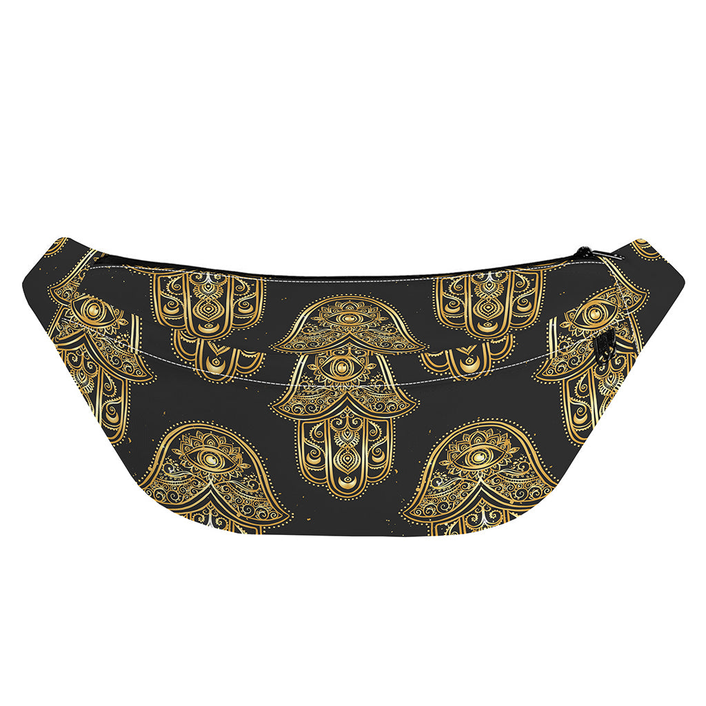 Gold Hamsa Pattern Print Fanny Pack