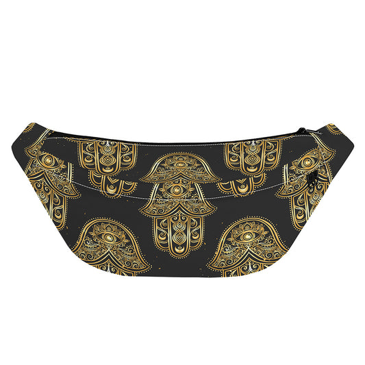 Gold Hamsa Pattern Print Fanny Pack