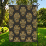 Gold Hamsa Pattern Print Garden Flag