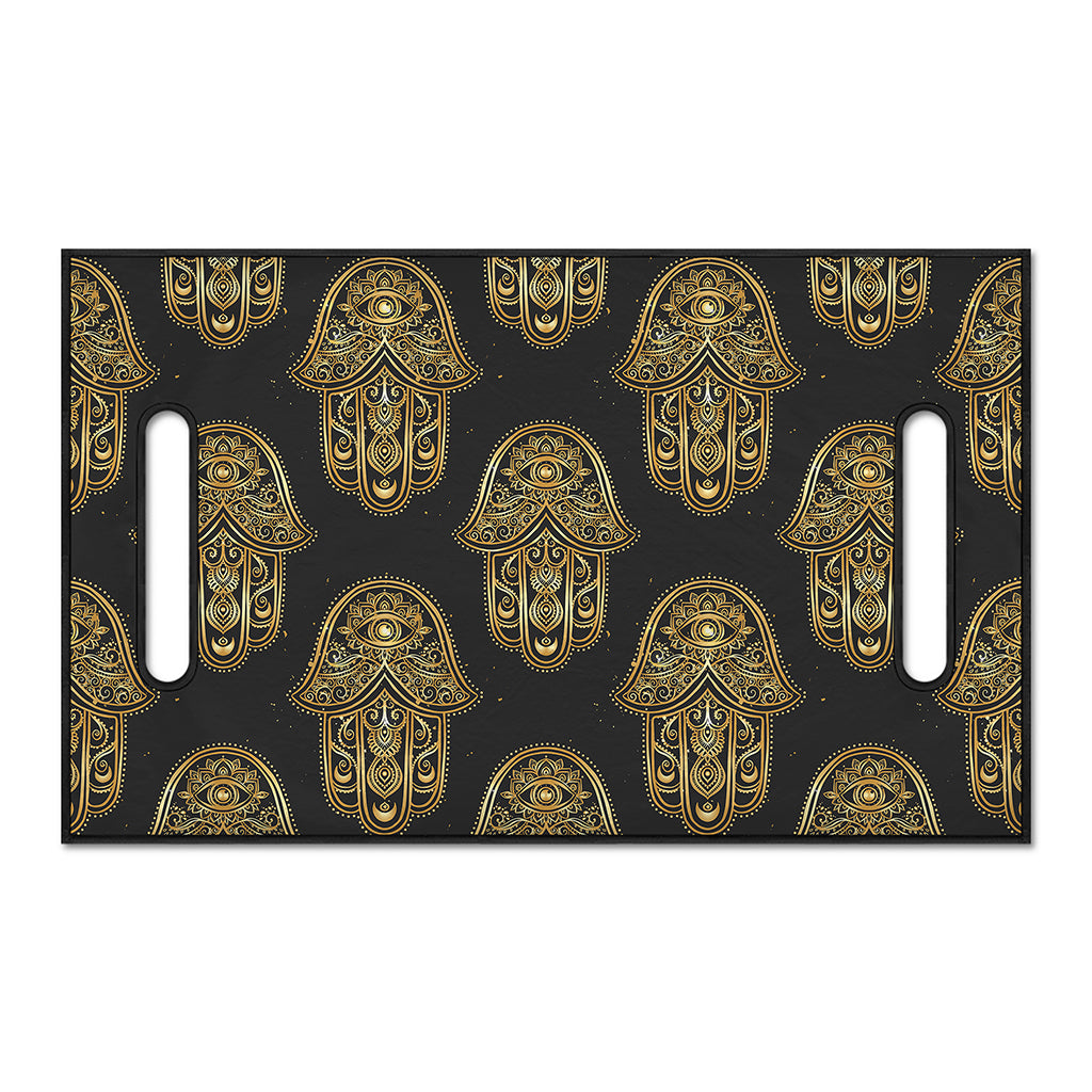 Gold Hamsa Pattern Print Golf Cart Seat Cover