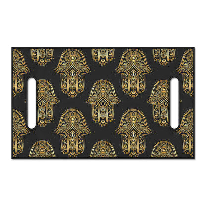 Gold Hamsa Pattern Print Golf Cart Seat Cover