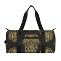 Gold Hamsa Pattern Print Gym Bag
