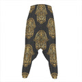 Gold Hamsa Pattern Print Hammer Pants