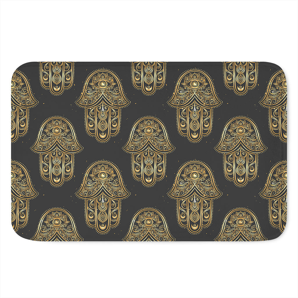 Gold Hamsa Pattern Print Indoor Door Mat