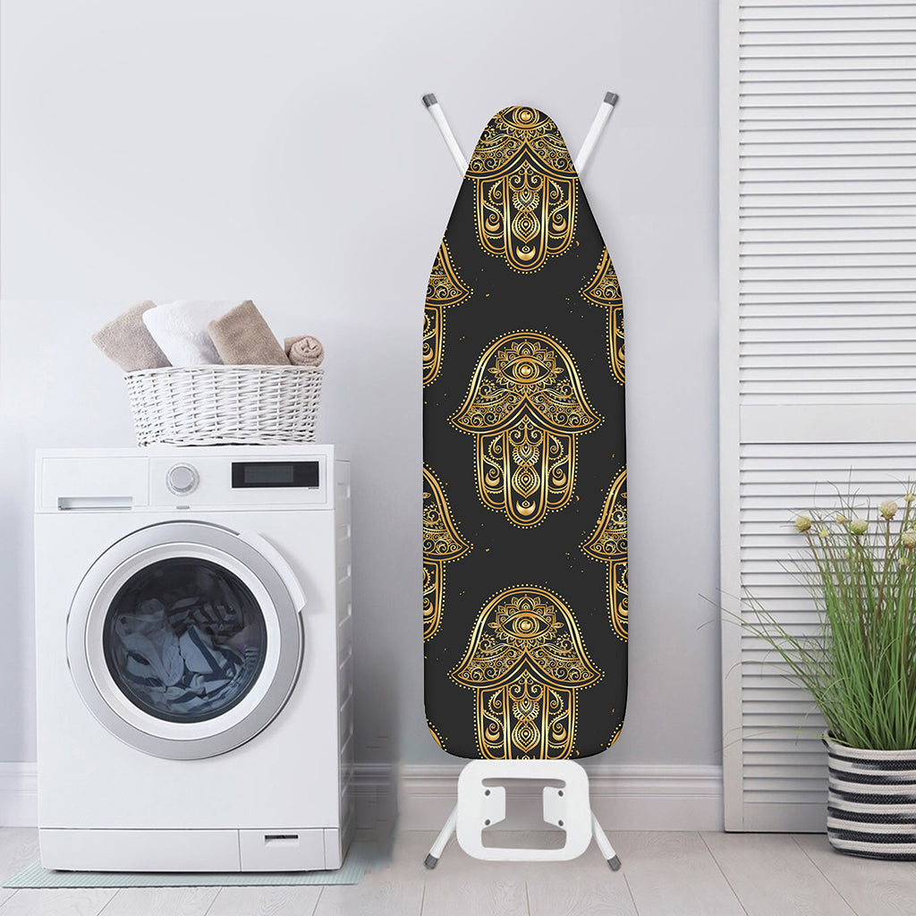 Gold Hamsa Pattern Print Ironing Board Cover