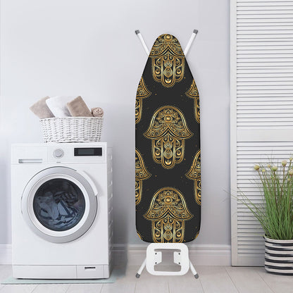 Gold Hamsa Pattern Print Ironing Board Cover