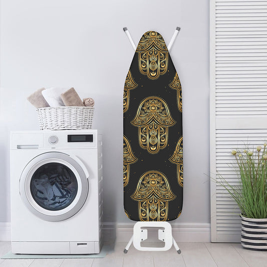Gold Hamsa Pattern Print Ironing Board Cover