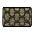 Gold Hamsa Pattern Print Kitchen Mat